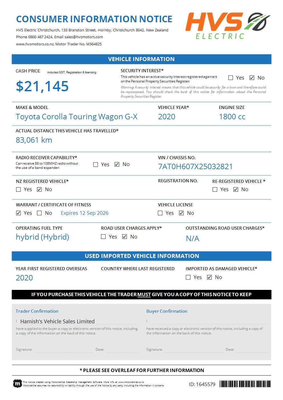 Toyota Corolla 1.8 Touring Wagon G-X