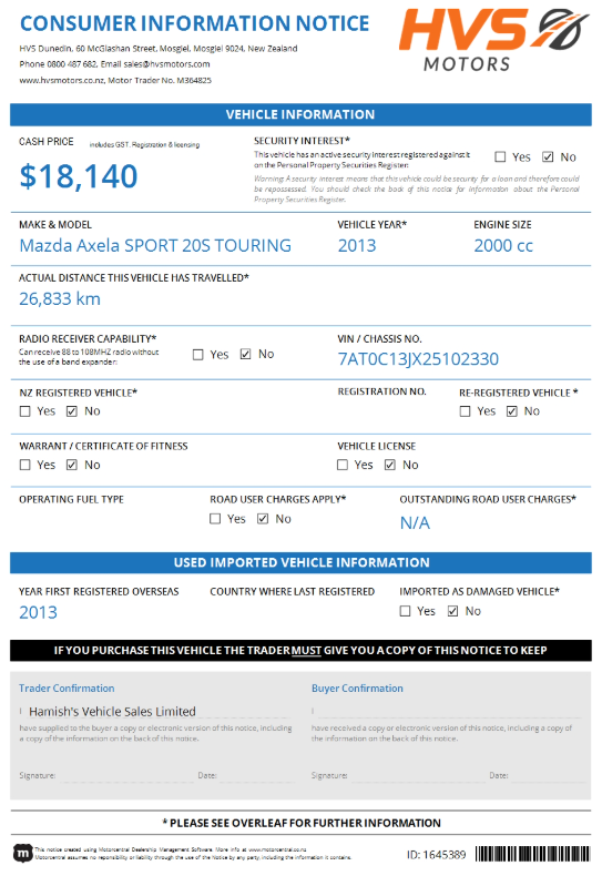 Mazda Axela SPORT 20S TOURING