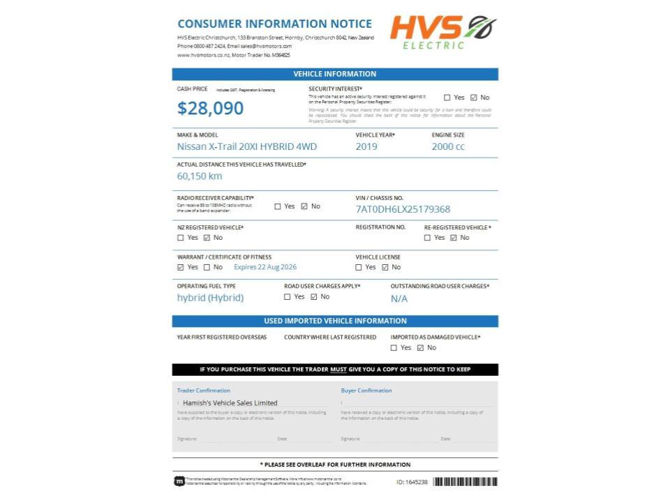 Nissan X-TRAIL 20XI HYBRID 4WD