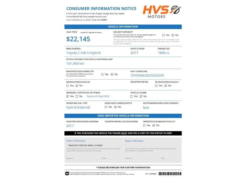 Toyota C-HR 1.8 G Hybrid