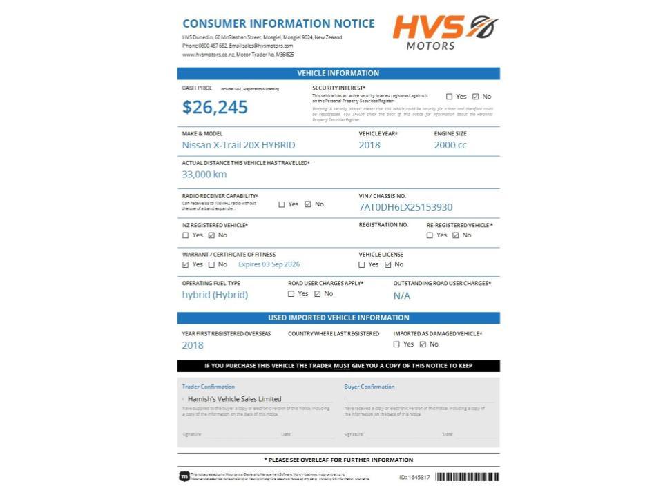 Nissan X-TRAIL 2.0 20X HYBRID