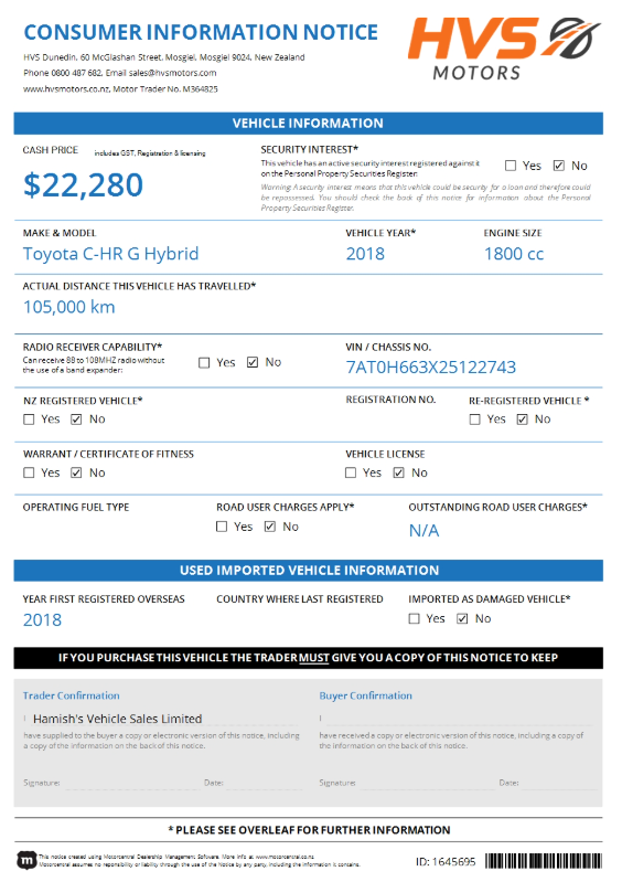Toyota C-HR 1.8 G Hybrid