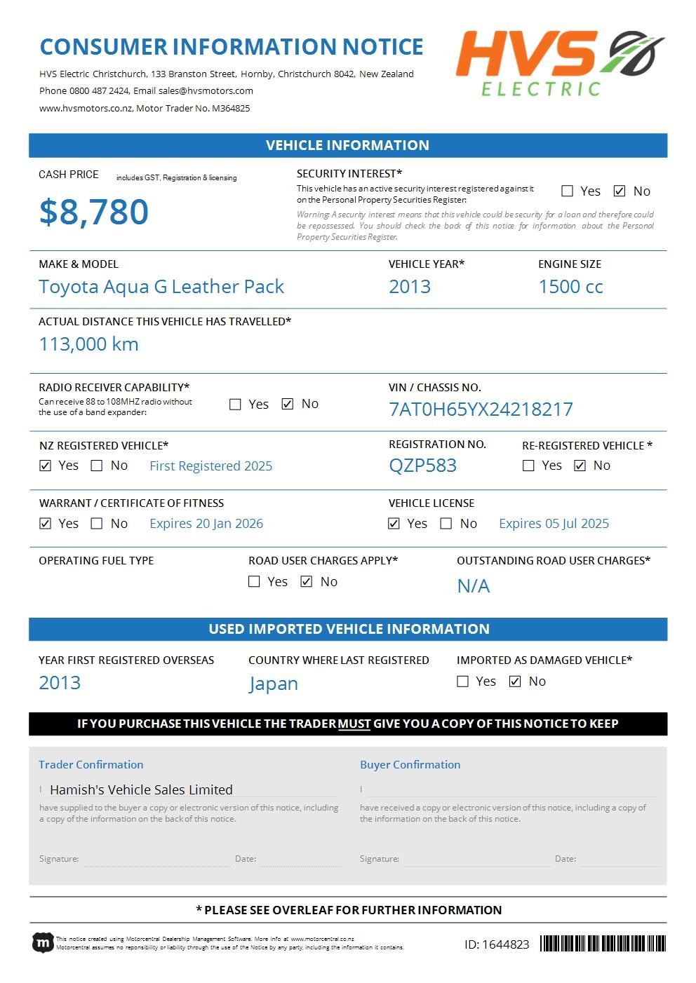 Toyota Aqua 1.5 G Leather Pack