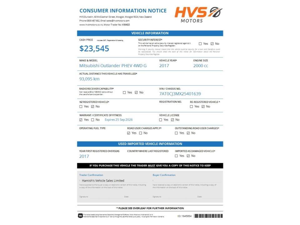 Mitsubishi Outlander 2.4 PHEV 4WD G
