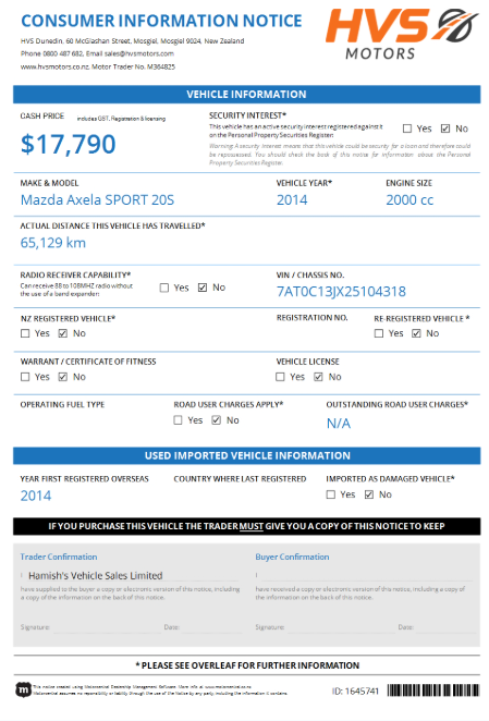 Mazda Axela 2.0 SPORT 20S