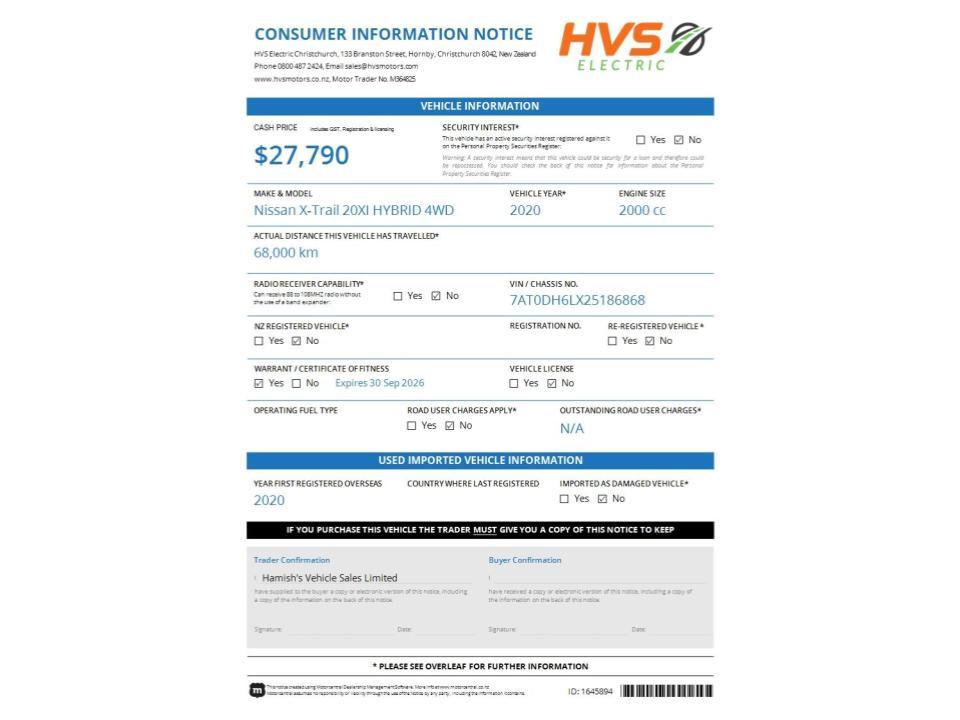 Nissan X-TRAIL 2.0 20XI HYBRID 4WD