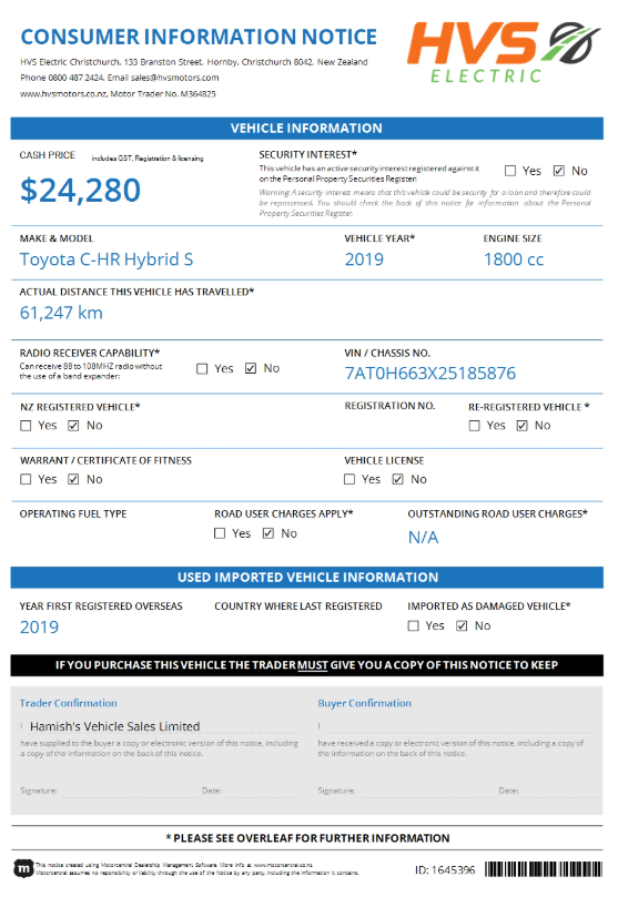 Toyota C-HR 1.8 Hybrid S