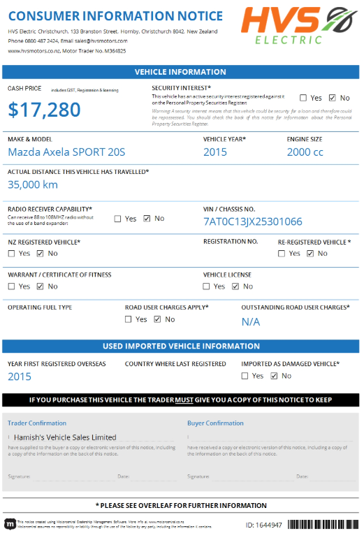 Mazda Axela 2.0 SPORT 20S