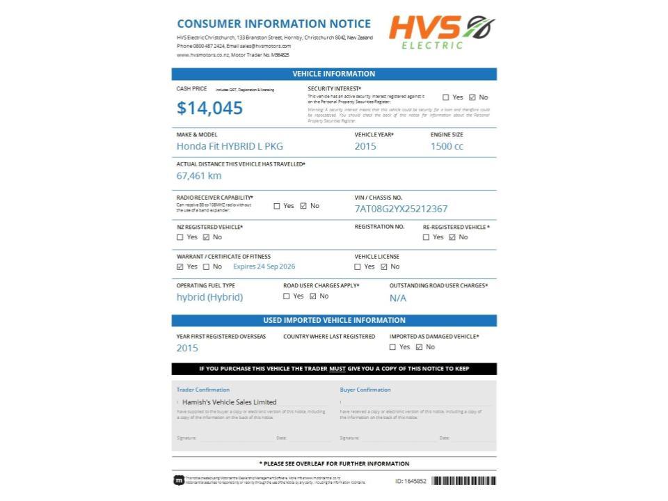 Honda Fit 1.5 ARIA HYBRID L PKG