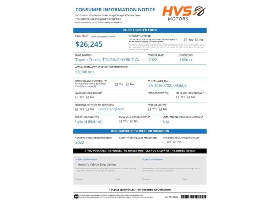 Toyota Corolla 1.8 TOURING HYBRID G-X