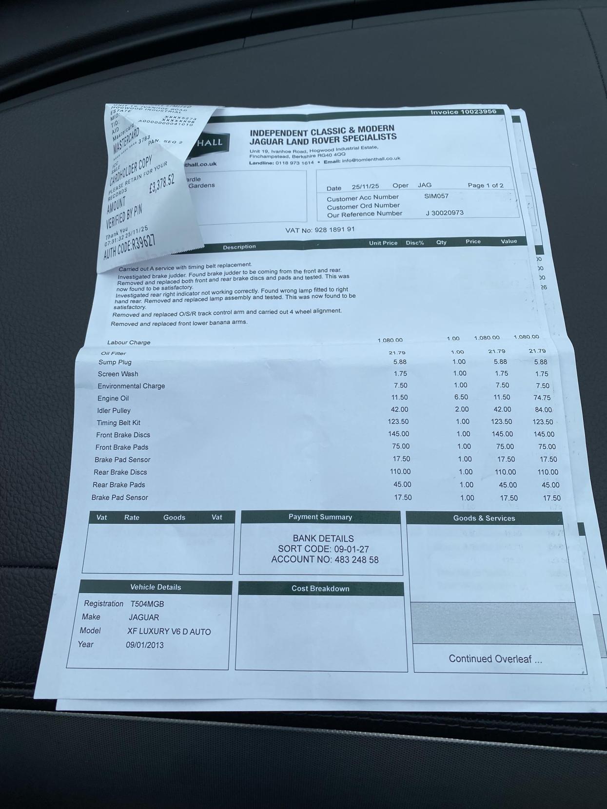 Jaguar XF 3.0d V6 Luxury Saloon 4dr Diesel Auto Euro 5 (s/s) (240 ps)