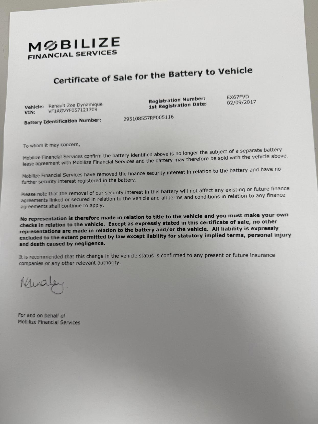 Renault Zoe R90 41kWh Dynamique Nav Hatchback 5dr Electric Auto (i) (92 bhp)