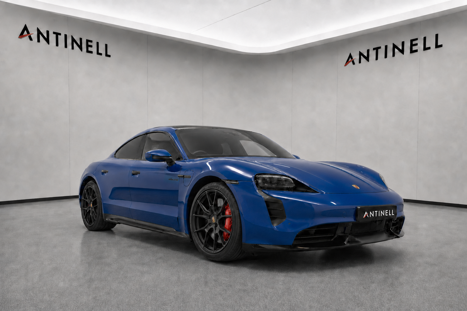 Porsche Taycan GTS — front three-quarter view