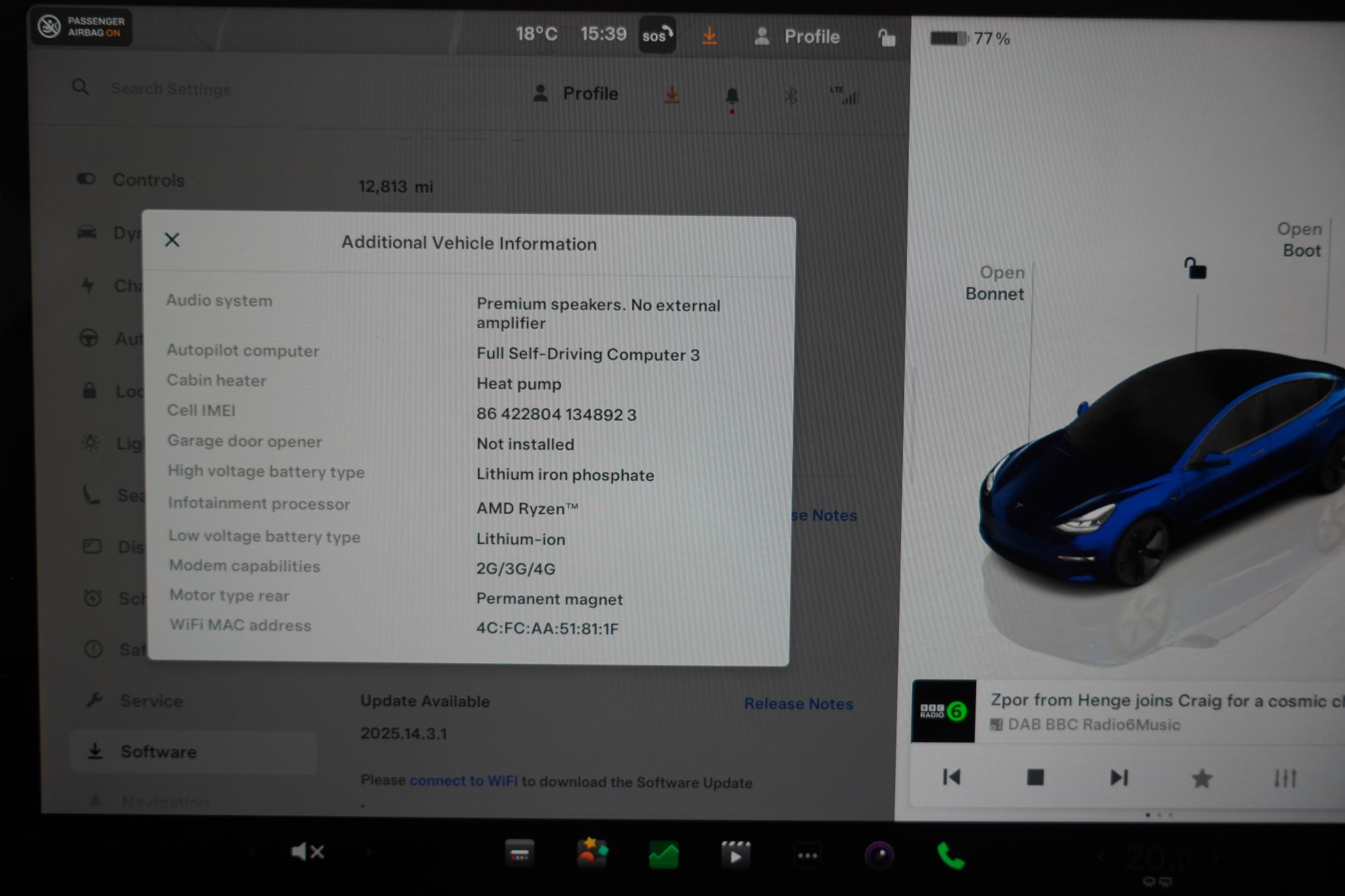 Tesla Model 3 Standard Range Plus Saloon 4dr Electric Auto RWD (241 bhp)