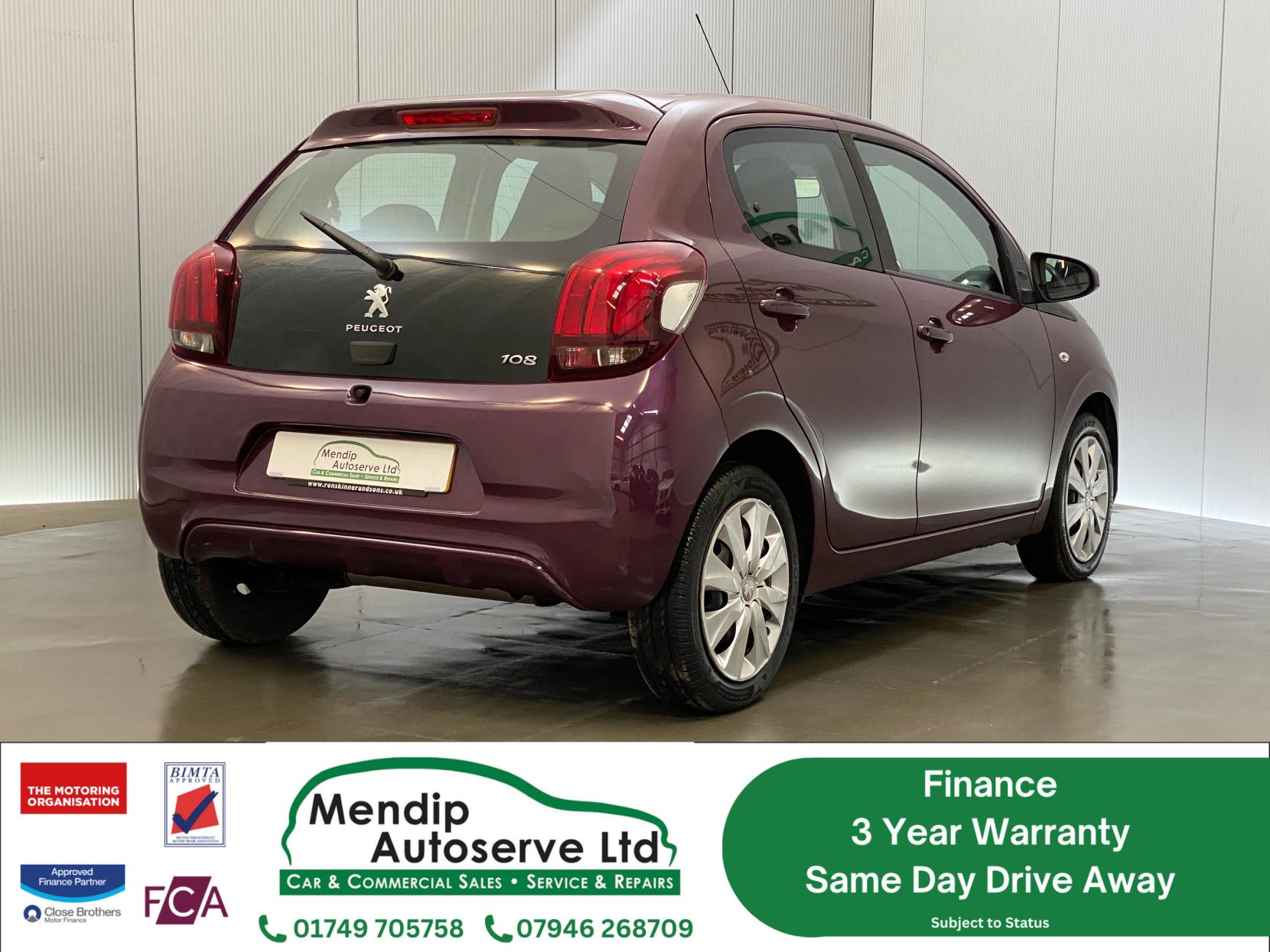 Peugeot 108 1.0 Active Hatchback 5dr Petrol Manual Euro 6 (68 ps)