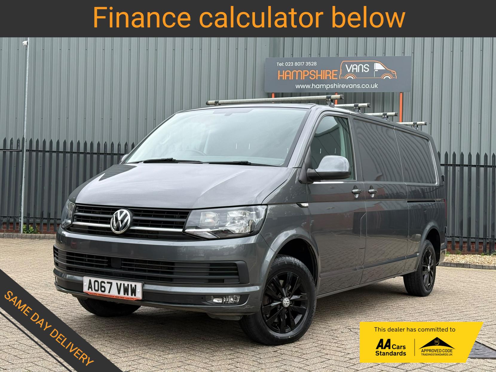 2017 Volkswagen Transporter 2.0 TDI T30 BlueMotion Tech Highline Panel Van 5dr Diesel Manual FWD LWB Euro 6 (s/s) (150 ps) - Thumbnail 2
