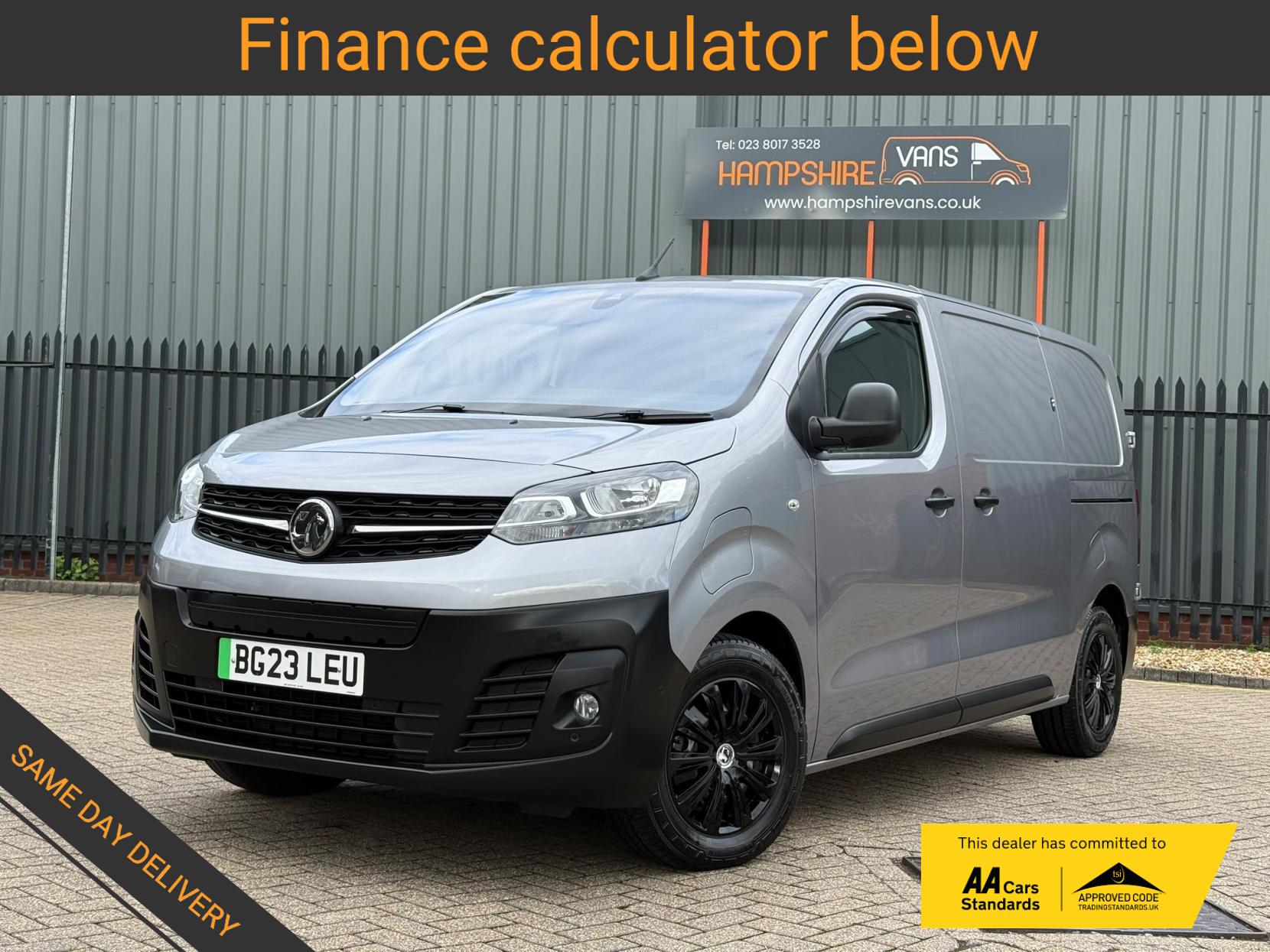 2023 Vauxhall Vivaro Electric 3100 75kWh Prime Panel Van 6dr Electric Auto L1 H1 (7.4kW Charger) (136 ps) - Thumbnail 2