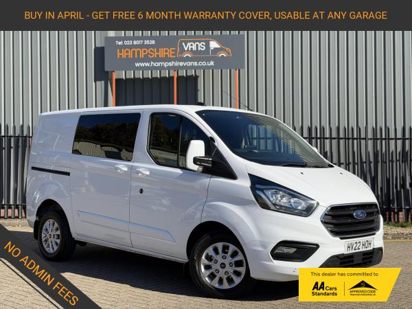 Ford Transit Custom 2.0 300 EcoBlue Limited Crew Van Double Cab 5dr Diesel Manual L1 H1 Euro 6 (s/s) (6 Seat) (130 ps)