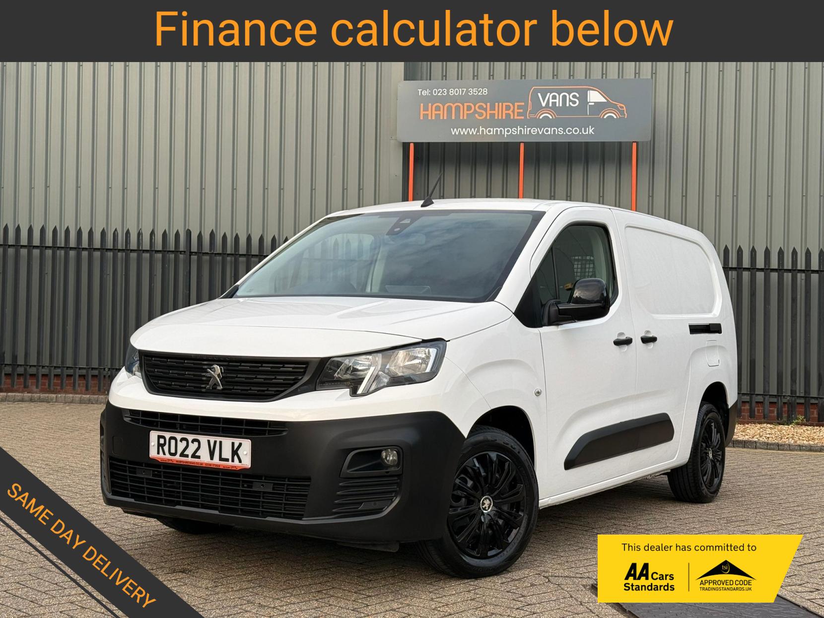 2022 Peugeot Partner 1.5 BlueHDi 850 Professional Long Crew Van Double Cab 6dr Diesel Manual LWB Euro 6 (100 bhp) - Thumbnail 2