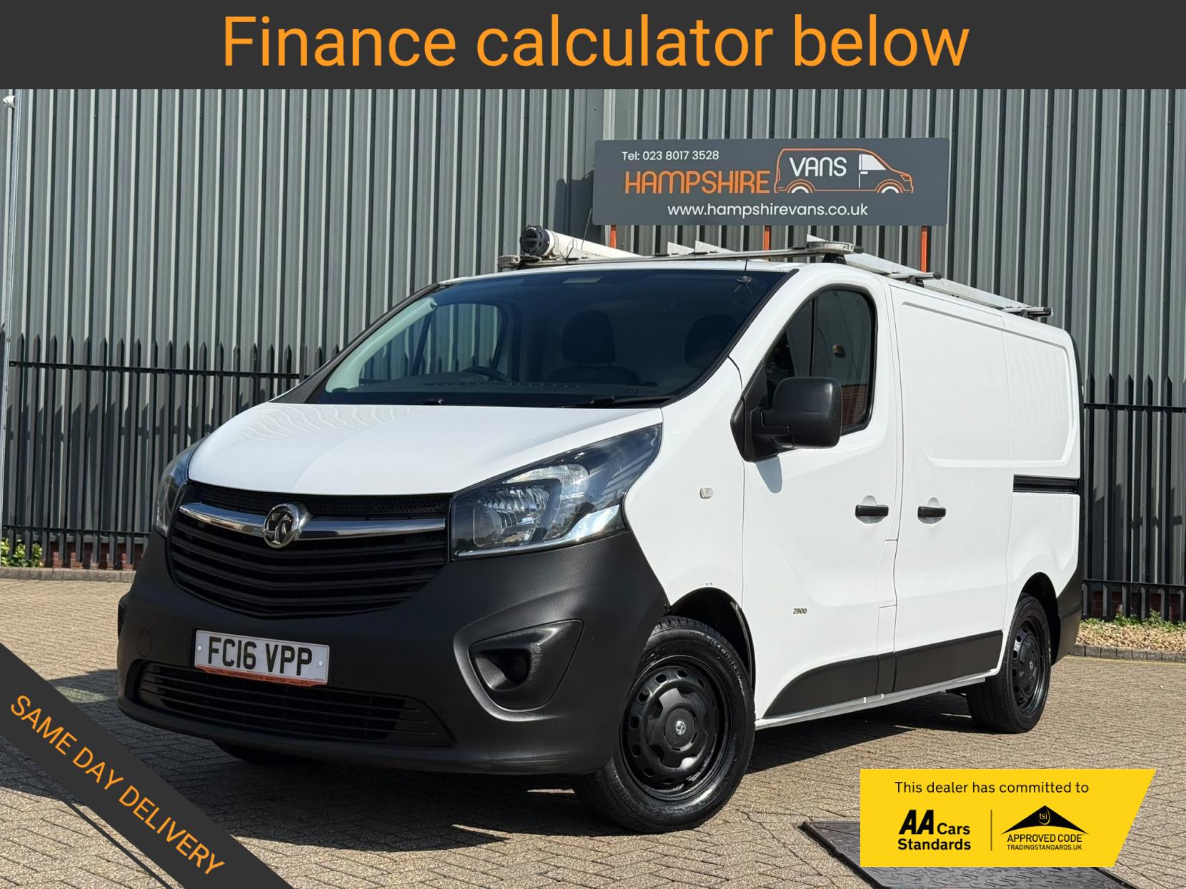 2016 Vauxhall Vivaro 1.6 CDTi 2900 ecoFLEX Panel Van 5dr Diesel Manual L1 H1 Euro 5 (s/s) (90 ps) - Thumbnail 2