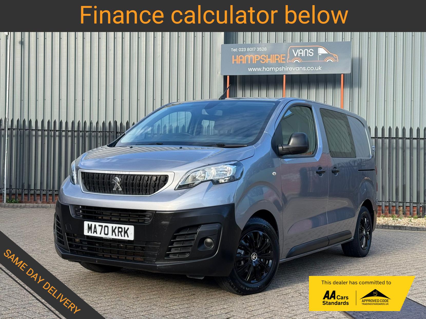 2020 Peugeot Expert 1.5 BlueHDi Compact Combi Van Double Cab 5dr Diesel Manual SWB Euro 6 (s/s) (100 ps) - Thumbnail 2