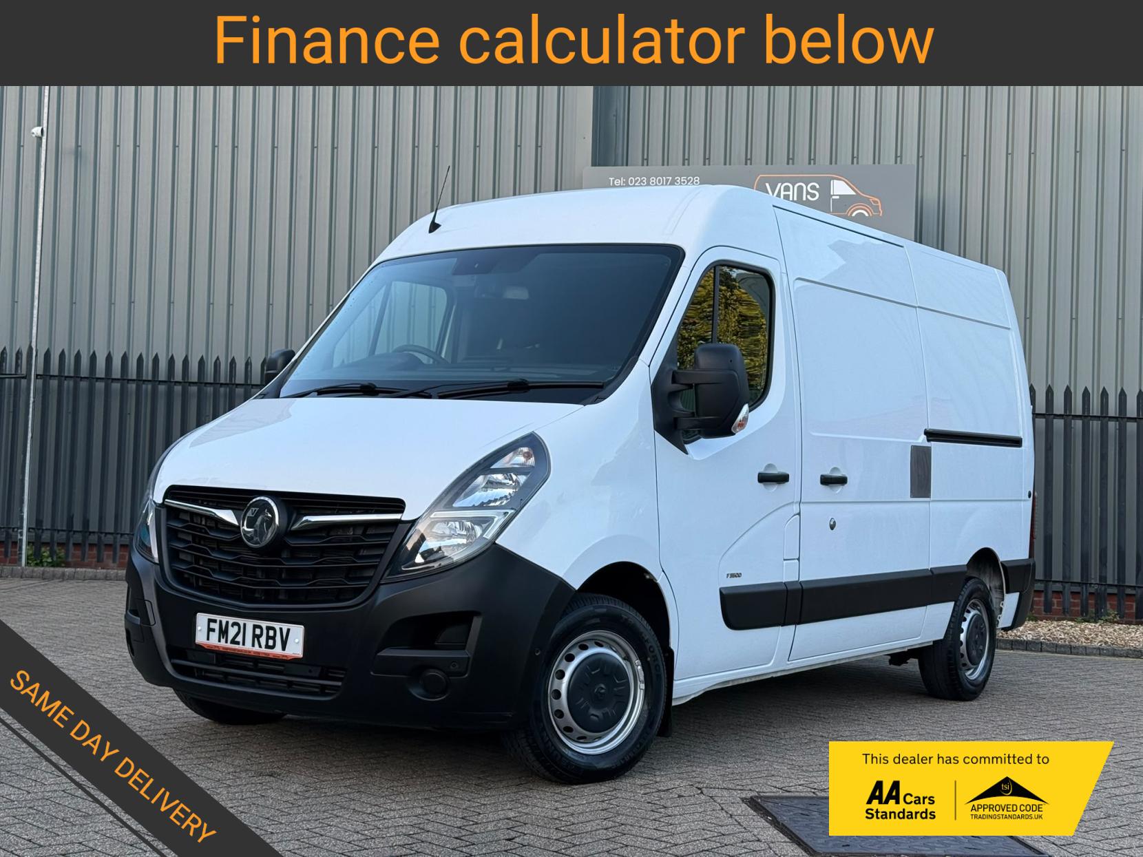 2021 Vauxhall Movano 2.3 CDTi 3500 BiTurbo Edition Panel Van 5dr Diesel Manual FWD L2 H2 Euro 6 (135 ps) - Thumbnail 2