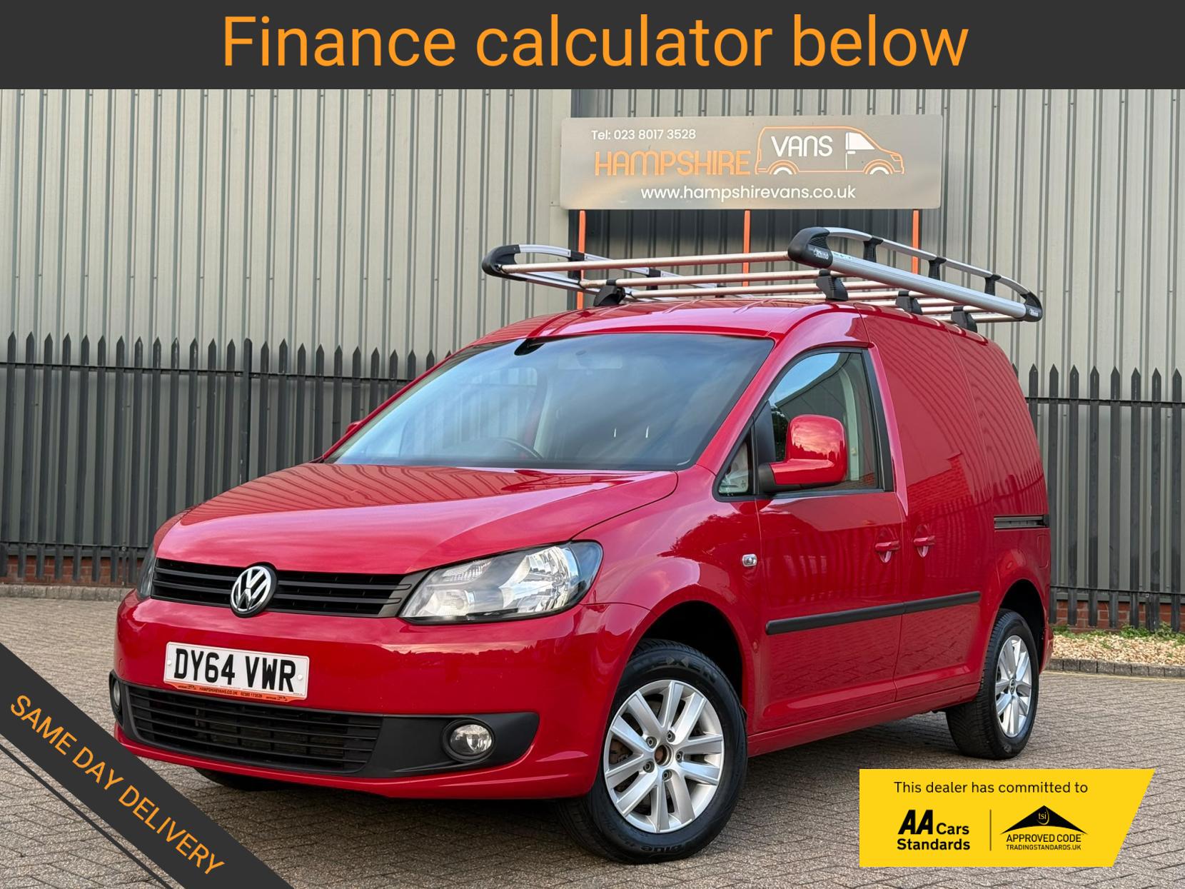 2014 Volkswagen Caddy 1.6 TDI C20 Highline Panel Van 4dr Diesel Manual L1 H1 (149 g/km, 101 bhp) - Thumbnail 2