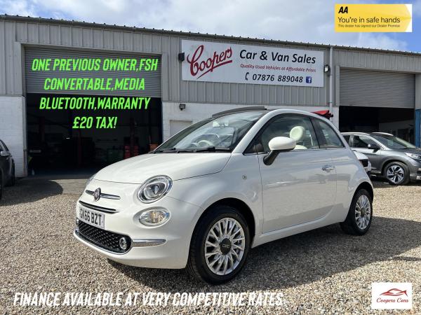 Fiat 500C 1.2 ECO Lounge Convertible 2dr Petrol Manual Euro 6 (s/s) (69 bhp)