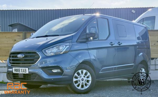 Ford Transit Custom 2.0 300 EcoBlue Limited Crew Van Double Cab 5dr Diesel Manual L1 H1 Euro 6 (6 Seat) (130 ps)