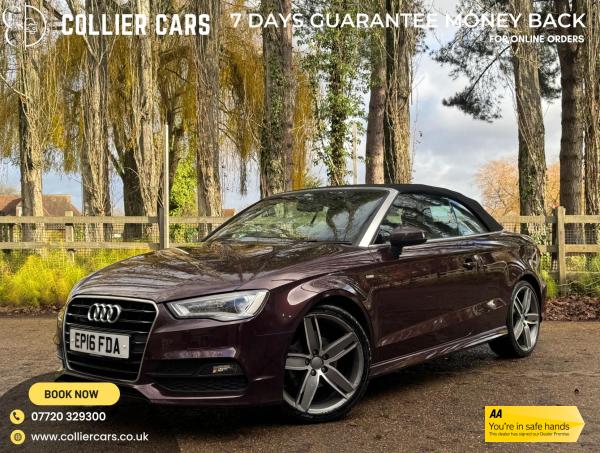 Audi A3 Cabriolet 1.4 TFSI CoD S line Convertible 2dr Petrol S Tronic Euro 6 (s/s) (Nav) (150 ps)