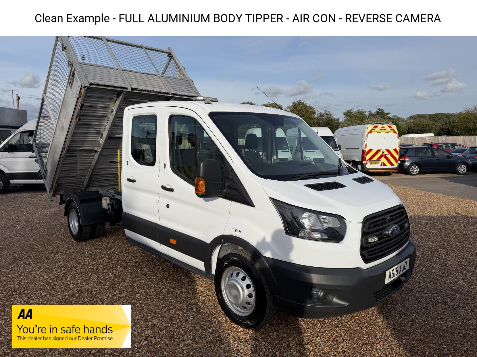 2018 Ford Transit 2.0 350 EcoBlue 1-Way Double Tipper Double Cab 4dr Diesel Manual RWD L3 Euro 6 (1-Way, 1-Stop) (105 ps) - Image 1