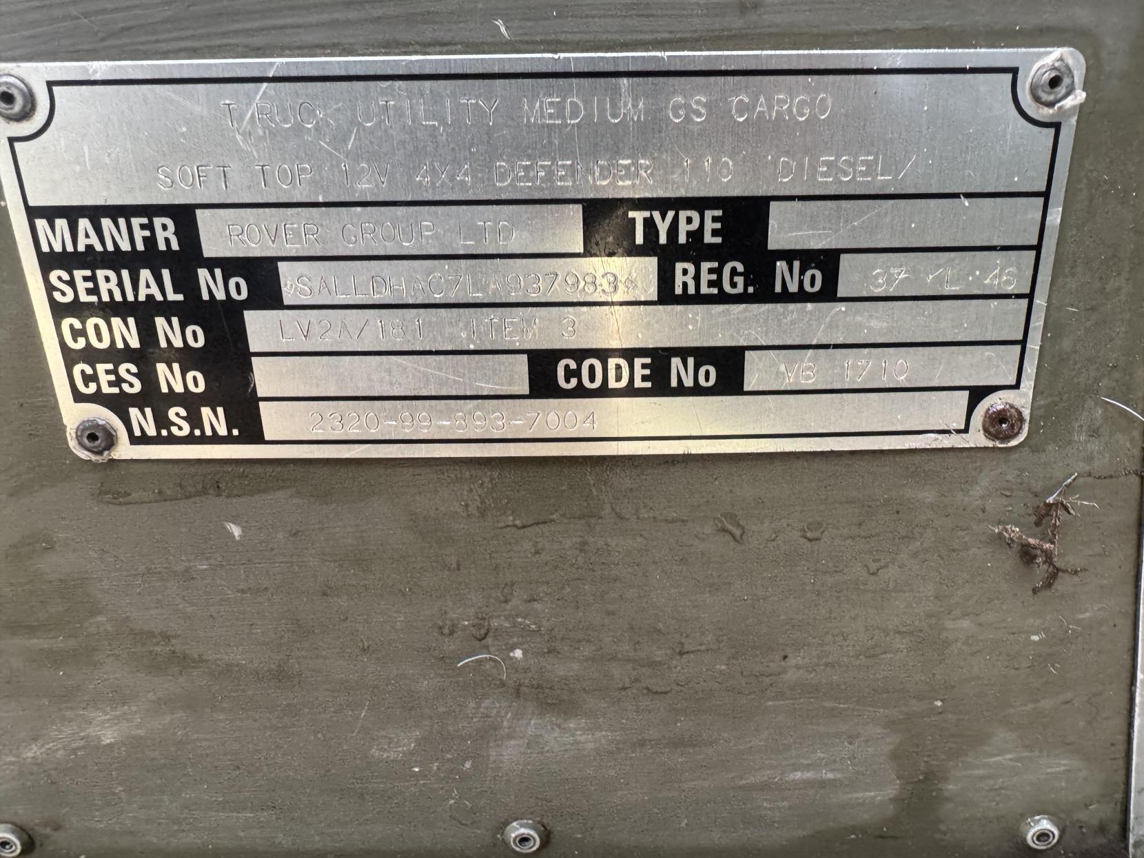 Land Rover Defender 110 2.5 Pickup (1990 - 2006)