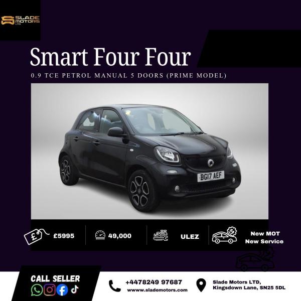 Smart forfour 1.0 Prime (Premium Plus) Hatchback 5dr Petrol Manual Euro 6 (s/s) (71 ps)