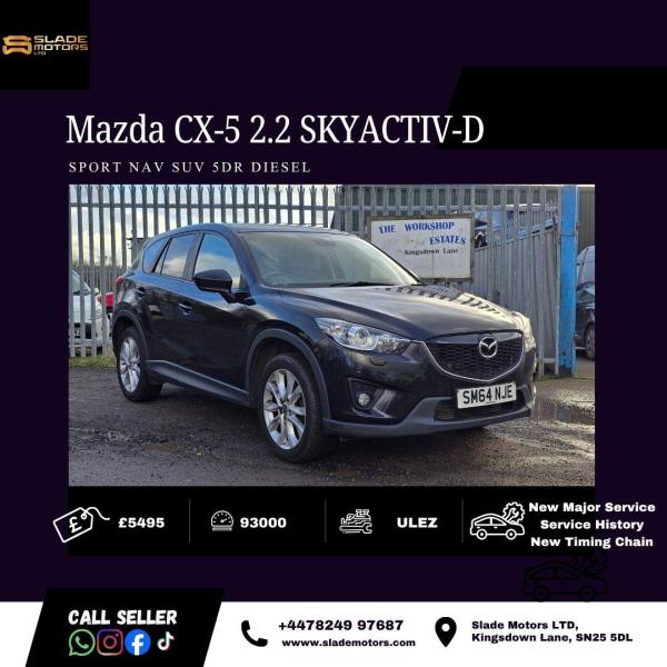 Mazda CX-5 2.2 SKYACTIV-D Sport Nav SUV 5dr Diesel Manual 4WD Euro 6 (s/s) (175 ps)