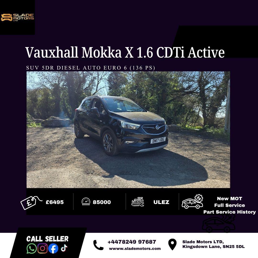 Vauxhall Mokka X 1.6 CDTi Active SUV 5dr Diesel Auto Euro 6 (136 ps)