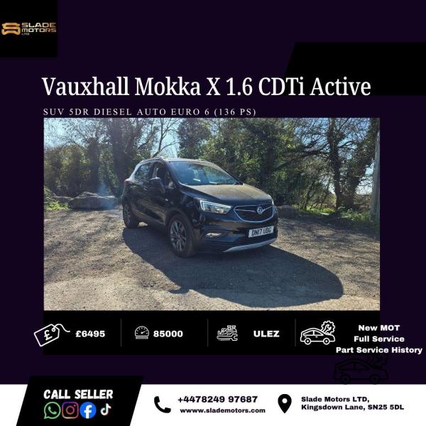 Vauxhall Mokka X 1.6 CDTi Active SUV 5dr Diesel Auto Euro 6 (136 ps)